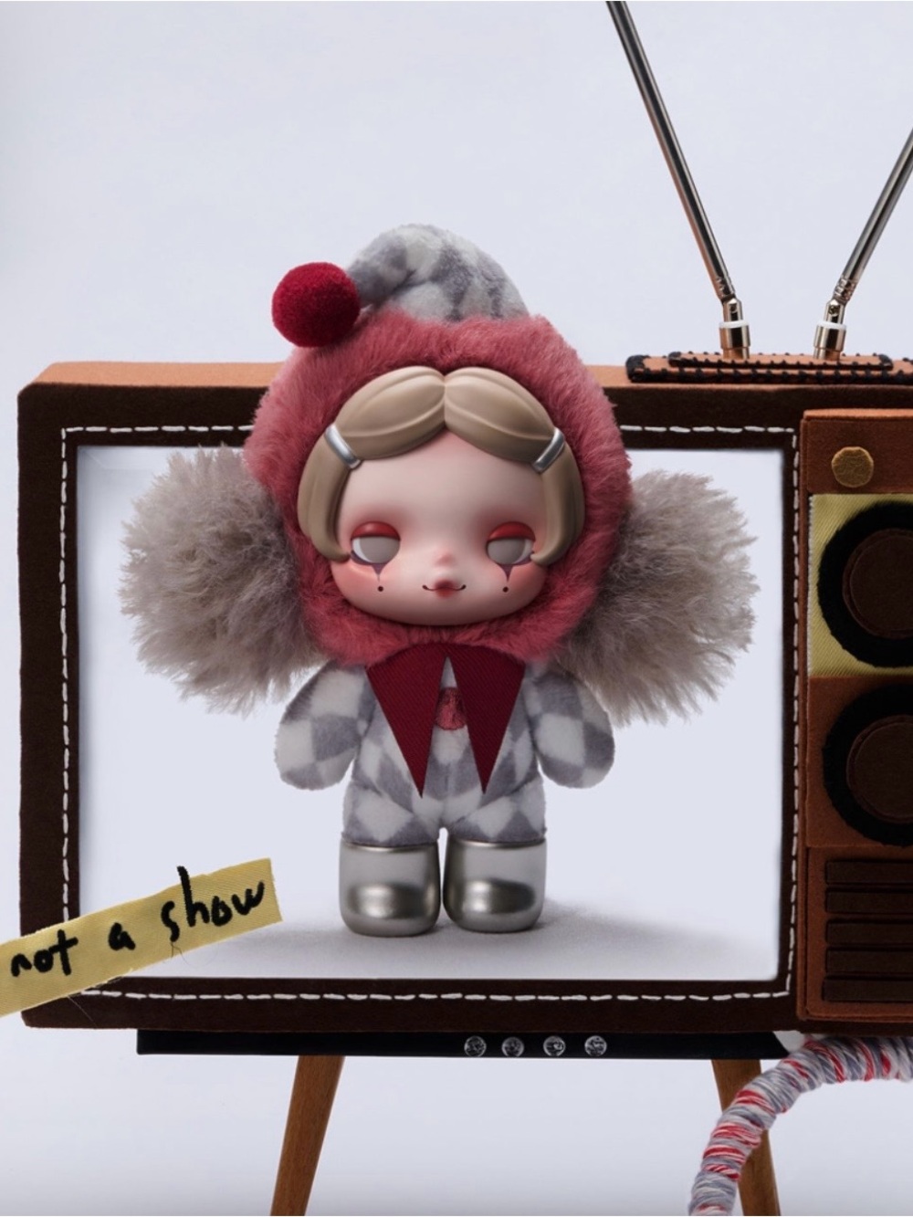 POPMART Skullpanda Off-Mode Series Plush pendant - Mask off, UNOPENED